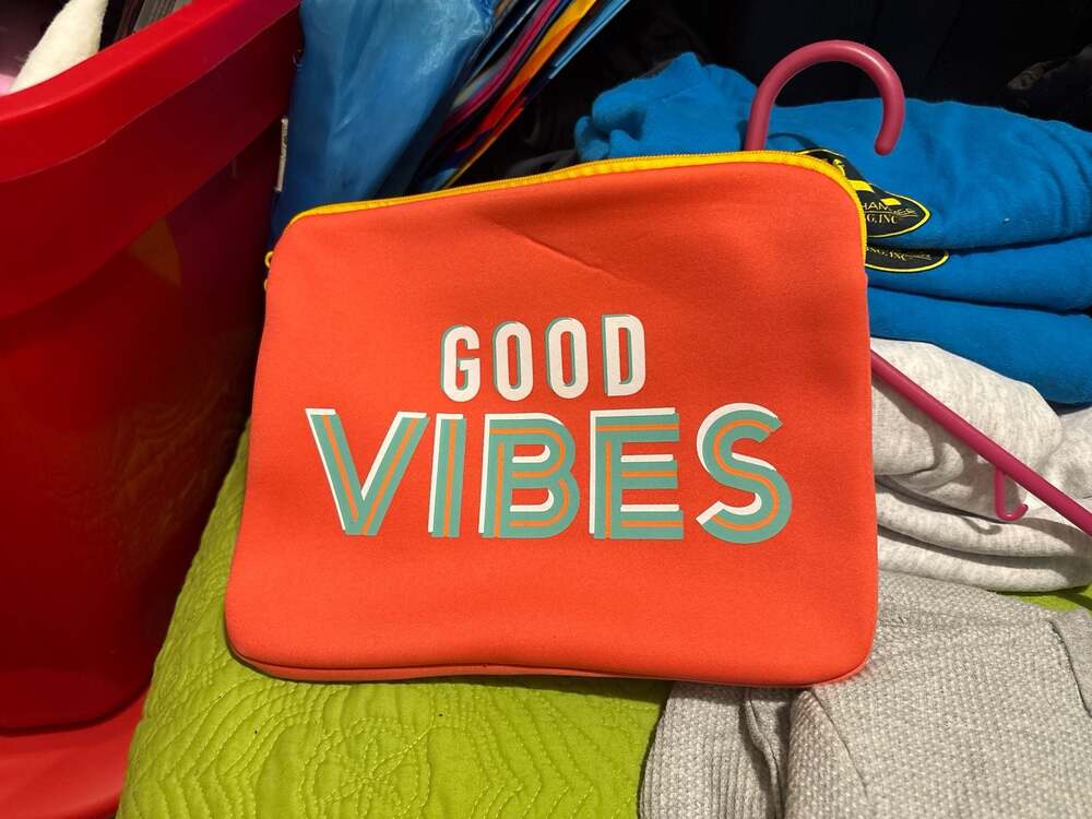 Neutrogena Good Vibes Orange Neoprene Laptop Sleeve Tech Pouch